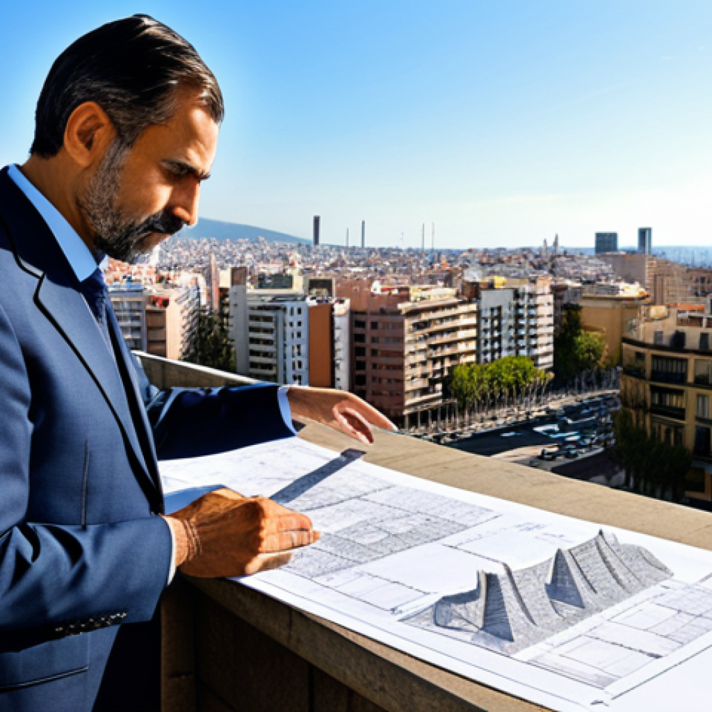 **
"A skilled Spanish architect, fully clothed in professional attire, reviewing blueprints on a sun-drenched rooftop in Barcelona. The Sagrada Familia is visible in the background. Perfect anatomy, correct proportions, natural pose, well-formed hands, proper finger count, natural body proportions, safe for work, appropriate content, professional, modest, family-friendly, high-resolution."
**