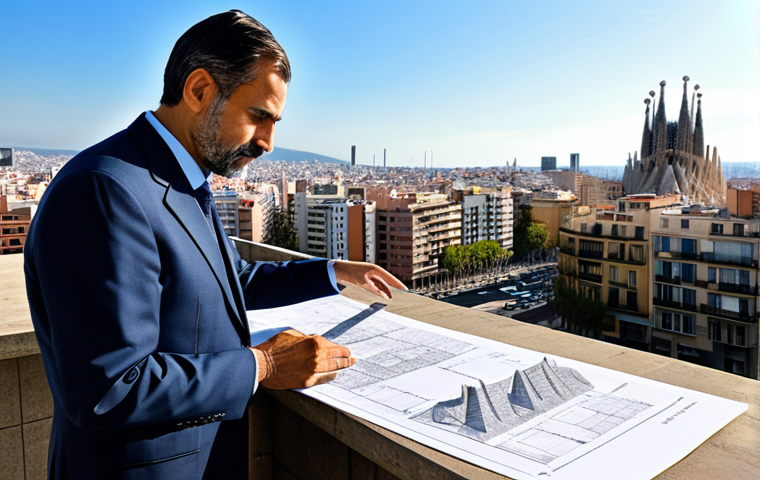 **

"A skilled Spanish architect, fully clothed in professional attire, reviewing blueprints on a sun-drenched rooftop in Barcelona. The Sagrada Familia is visible in the background. Perfect anatomy, correct proportions, natural pose, well-formed hands, proper finger count, natural body proportions, safe for work, appropriate content, professional, modest, family-friendly, high-resolution."

**