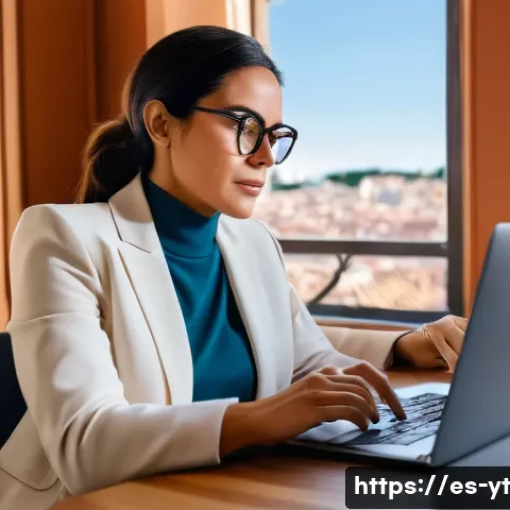 위기 속의 기회 새로운 가능성 찾기 - A professional Hispanic businesswoman in her 30s working remotely from a cozy home office in Madrid,...