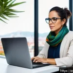 Home 21 역경 극복을 위한 피드백 활용하기 - A professional Hispanic businesswoman in her early 30s sitting at a modern office desk in Madrid, th...