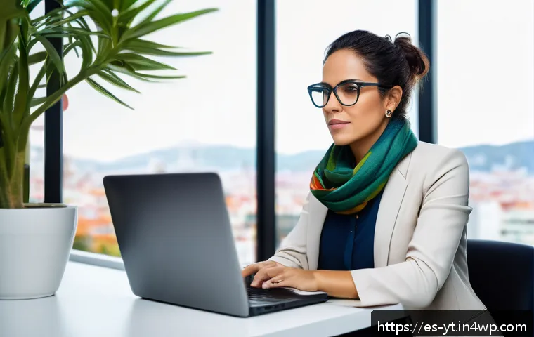 역경 극복을 위한 피드백 활용하기 - A professional Hispanic businesswoman in her early 30s sitting at a modern office desk in Madrid, th...